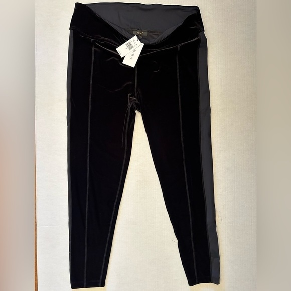 ALALA velvet tight black legging with side stripe detailing NWT Sz-2X. E6 - Picture 7 of 13